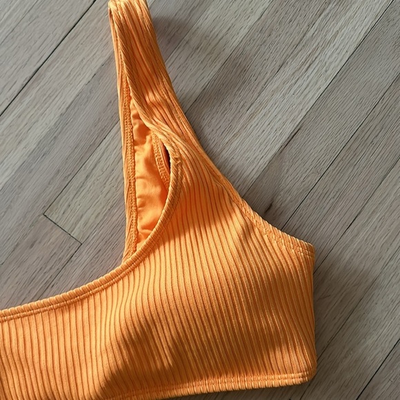 Forever 21 Orange Ribbed Swim Top - Picture 3 of 4
